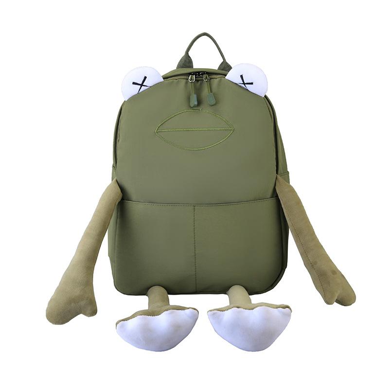 Schoolbag1011 new high-value frog prince cartoon messenger bag cute doll large capacity out to play backpack