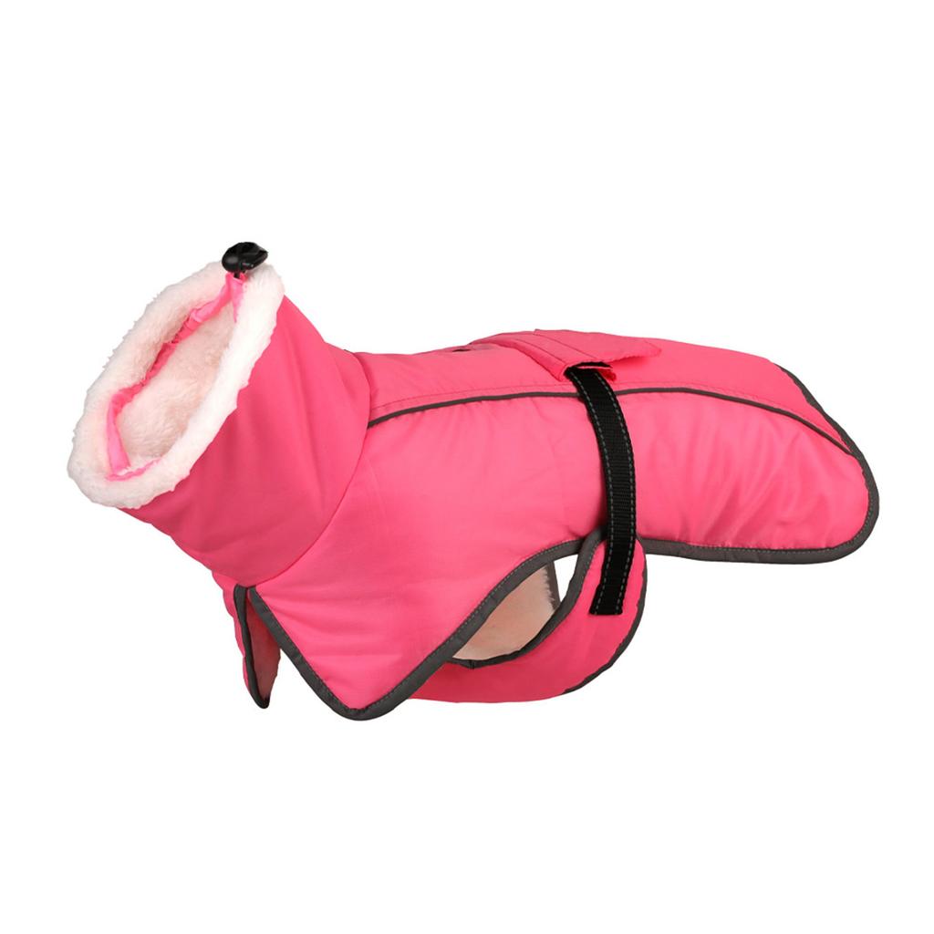 Dog Winter Turtleneck Pet Coat Reflective Strips Wind Resist Warm Outfit Comfortable and Breathable for Winter
