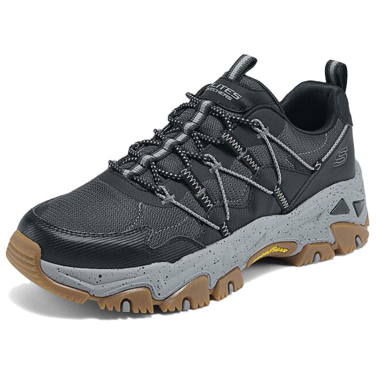 Skechers DLites Hiker Comode Versatili Resistenti Scarpe Casual Basse Sneaker da Uomo Nero Grigio 237421-BKGY
