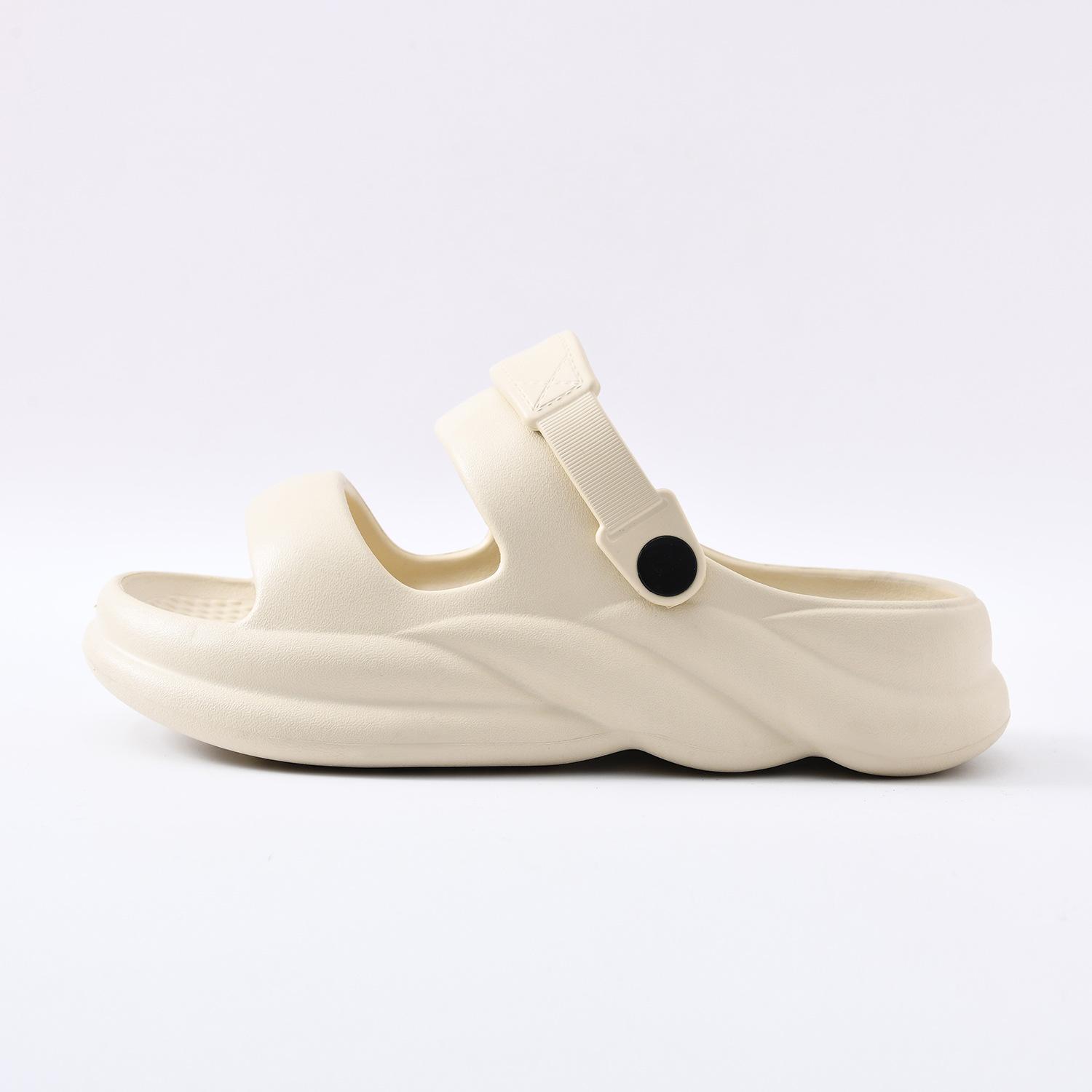 

Мужские тапочки для улицы, спортивные пляжные туфли, нескользящие, водонепроницаемые, дезодорирующие, сандалии на платформе, мужские летние прохладные тапочки на мягкой подошве 44-45 хаки