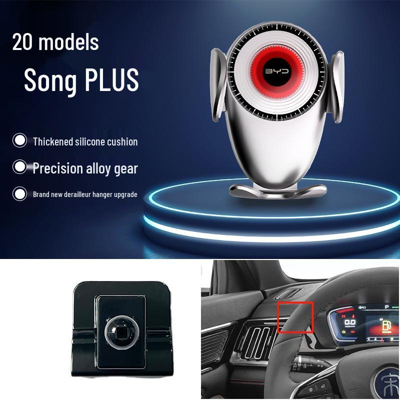 Compatible Gravity Car Phone Holder for BYD S6/S7/Song Pro/Han EV/Qin Navigation Systems