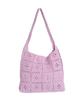 Slowslowly Lily Punching Handmade Crochet Shoulder Bag _ Faded Pink