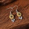Retro Simple Sunflower Earrings Pendant Women's Fashion Popular Bohemian Plant Flower Ear Jewelry