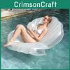 White Pearl Mermaid Water Floating Bed Adult Seashell Lounge Chair Pvc Material