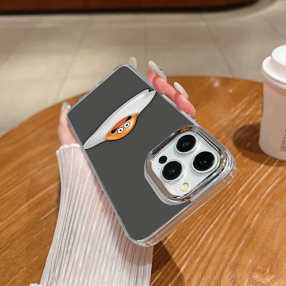 D-Dragon Quest Slime Phone Case For Iphone 17 16 15 14 13 12 11 Pro Max Xr Air Plus Silicone Cover Silver Hard Shell Cover