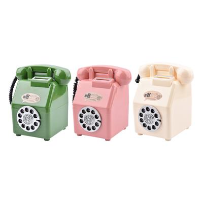 Retro Telephone Piggy Bank Souvenir Gift Home Decor Tabletop Decoration Coin Bank for Festival Kids Shelf Bedroom Birthday