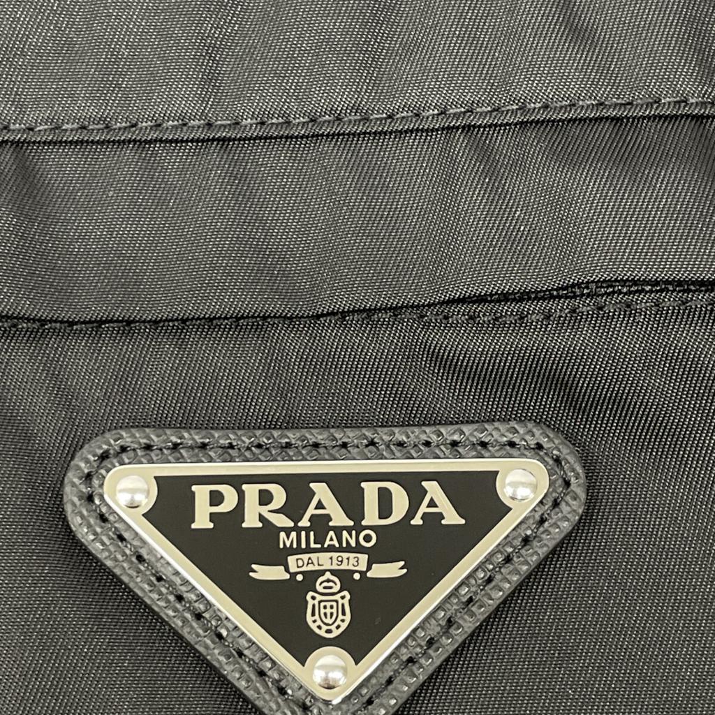 PRADA 24 years UJN661 Black Re-Nylon Jersey T-shirt tops M blackUsed