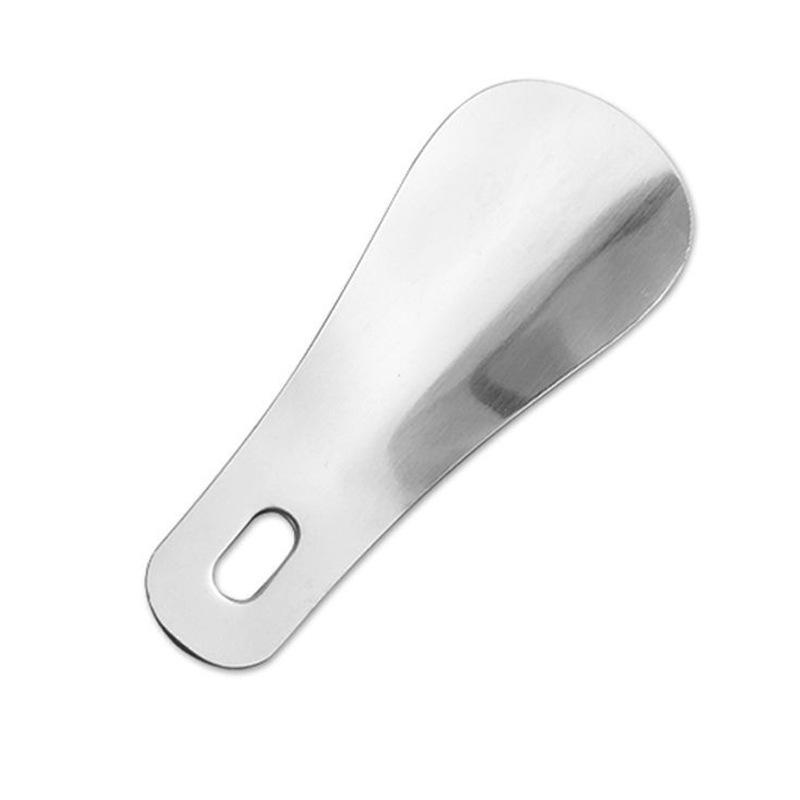 Metal Stainless Steel Small Shoehorn Short Handle Home Wear Shoes 10cm Polished Metal Shoehorn