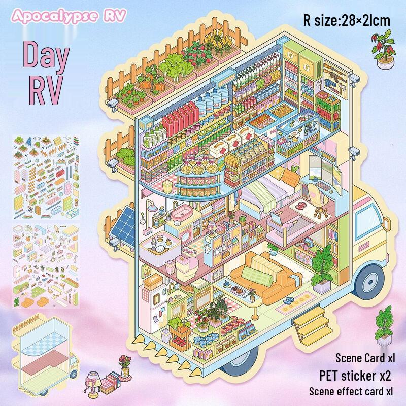 DIY 3D Miniature Diorama Stickers