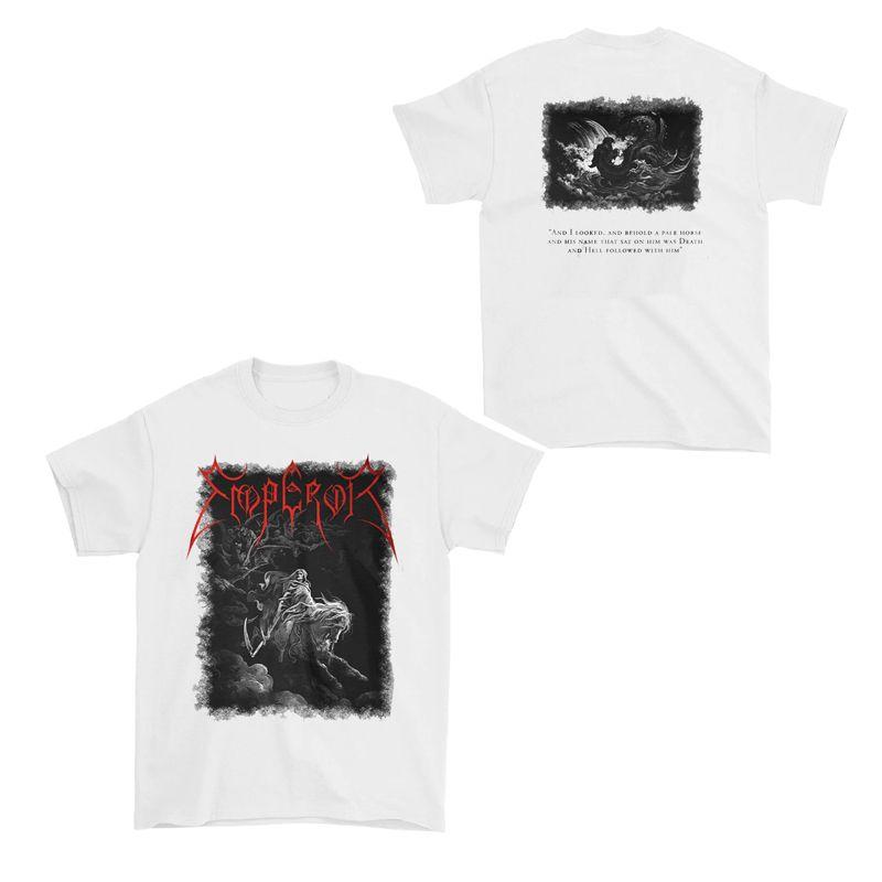 1991Emperor Band Norwegian Black Metal Rock Dark Style American Retro Men's Cotton Short Sleeve T-Shirt Casual Fashion