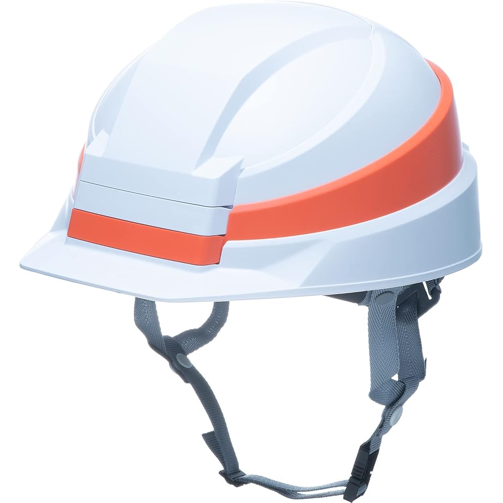 DIC Izano2 Folding Helmet White Orange Line Safety Gear