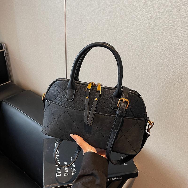 Rhombus Retro Bag Women's Autumn and Winter New Fashion Niche Design Messenger Bag Portable Shell Bag