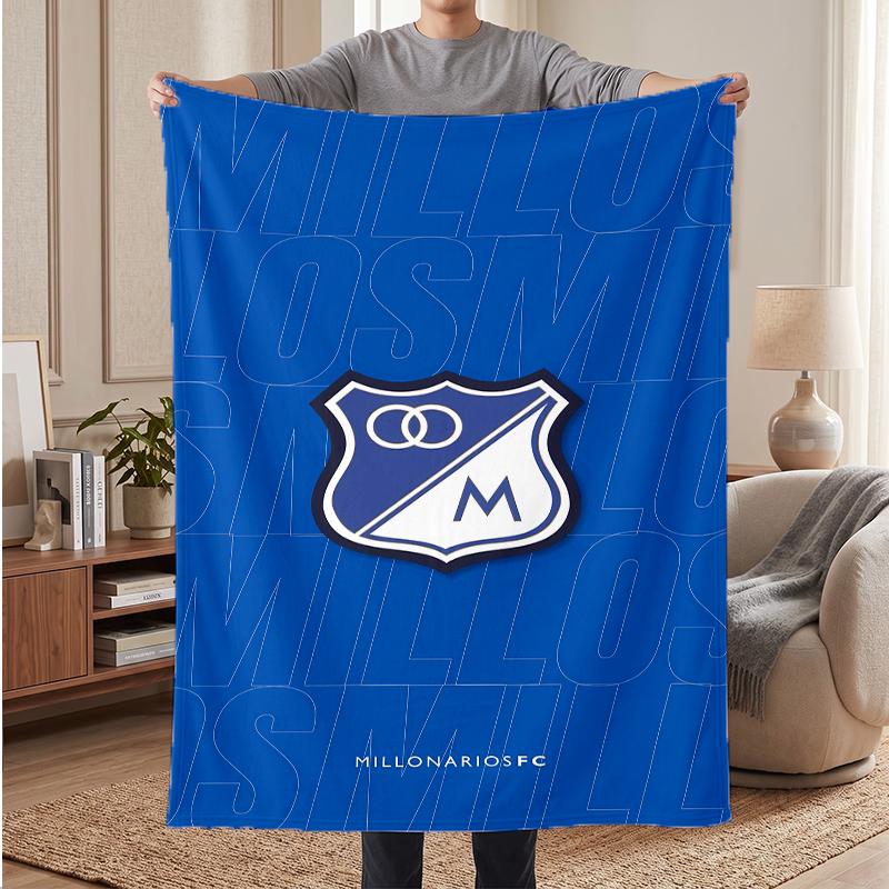 Millonarios FC Soft Warm Flannel Blankets Comfortable Blanket for Home Decoration Gifting