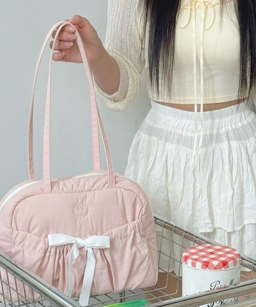 Uoco Ribbon Cloud Bag [Strawberry Milk]