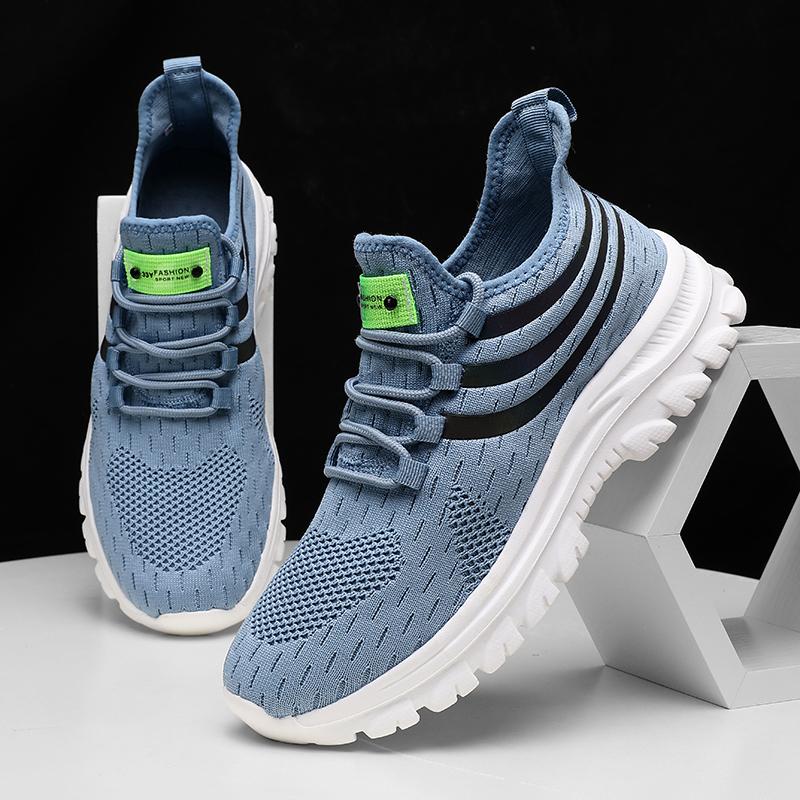 Autumn Men Hiking Lightweight Breathable Men's Lace Up Sneakers Platform Running Shoes Large Casual Walking Tennis