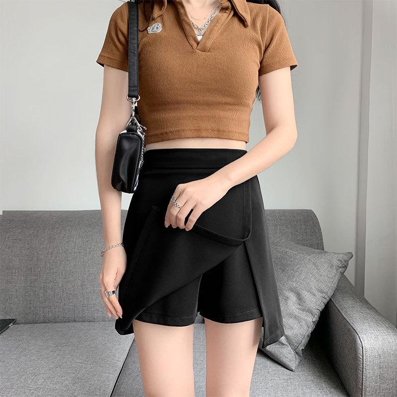 

Черная летняя женская юбка-миди большого размера 2024 года с защитой от просвечивания - Подходит для миниатюрных размеров XXL