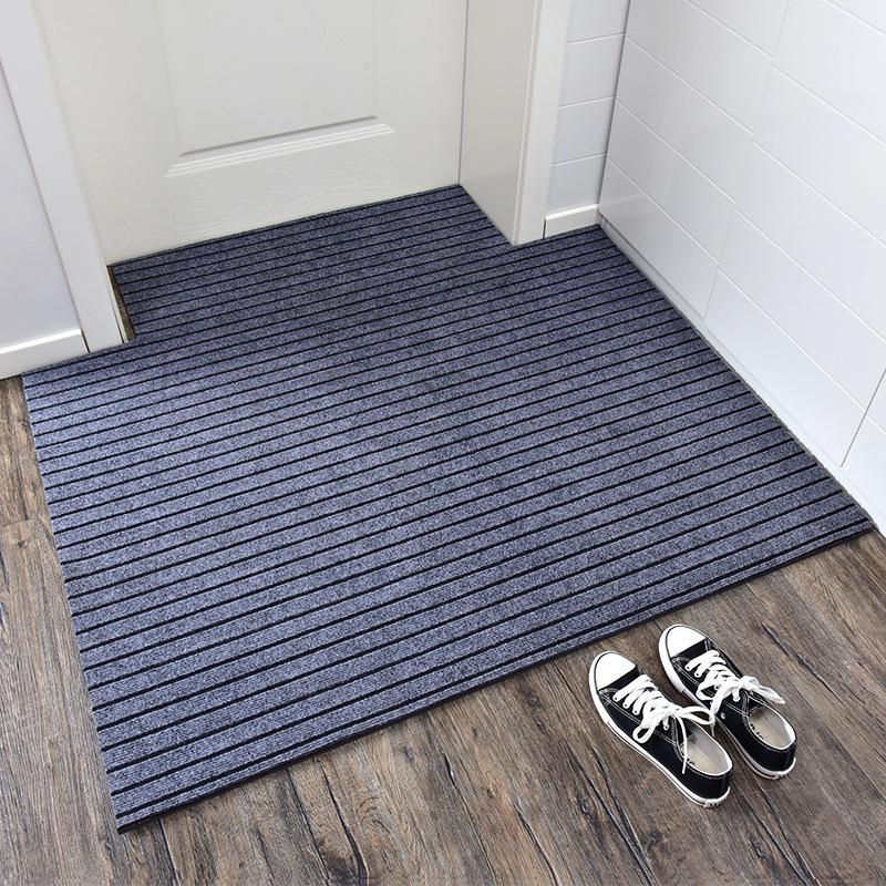 Anti-Slip Absorbent PVC Floor Mat - Seven-Stripe Design for Kitchen, Balcony, Bathroom, Hotel, Supermarket, and Staircase Dust Removal