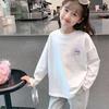 Girls' 100% Cotton Long Sleeve T-Shirt - White, Spring/Autumn, Available In Small To Large Sizes