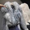 Fur jacket imitation fox hair tassel gradual change short thermal coat European beautiful women