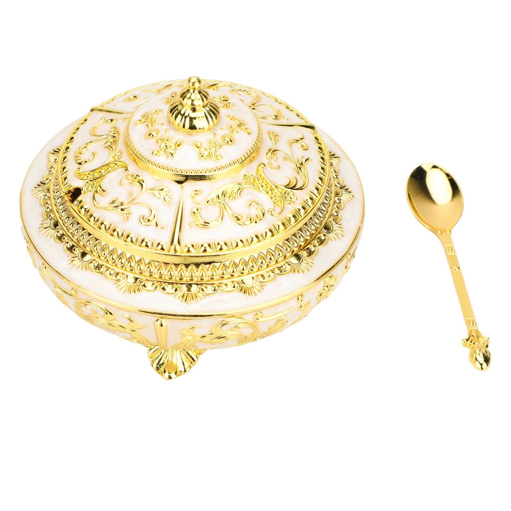 Skladovací nádoba s víkem a lžičkou Vintage Nádoba na potraviny Kuchyňská dekorativní nádoba na kávu cukr