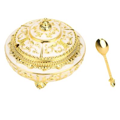 Słoik do przechowywania z pokrywką i łyżeczką Pojemnik na żywność w stylu vintage Dekoracyjny pojemnik kuchenny na kawę cukier