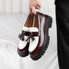 Herren Übergröße Fransen Loafer - Dicksohlige Frühjahrsleder Business Schuhe