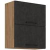 ROCK Wall Unit - Lancelot Oak and Matera Grey Decor Melamine - 1 Door - L60 X H72 Cm