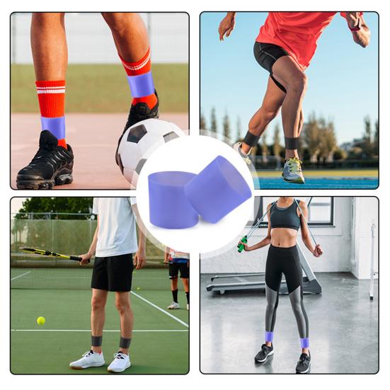 2 stk Leggbeskyttelsesstropper Silikon Fotball Leggbeskyttelsesbånd Elastiske Gjenbrukbare Leggbånd for Menn Kvinner Ungdom Fotballtrening Konkurranser