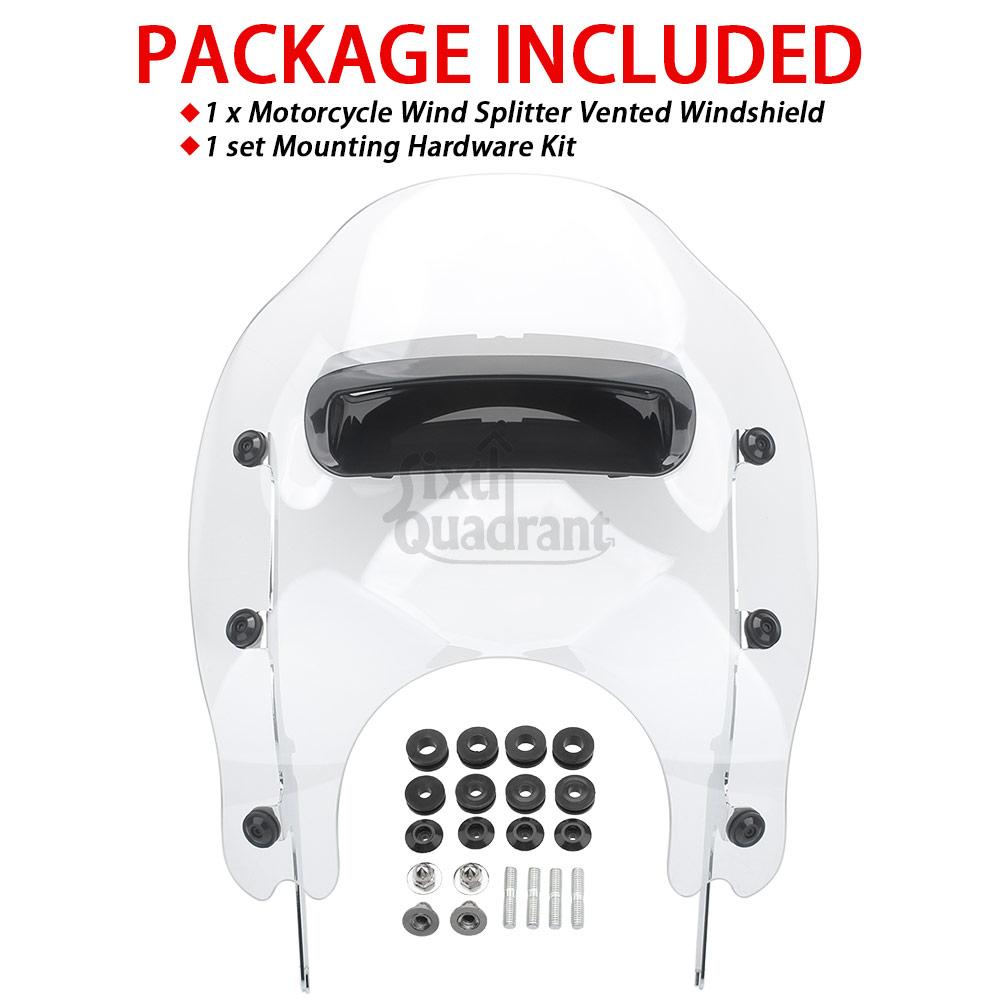 Motorcycle Part Wind Splitter Vented Windshield Fairing Wind Deflector Windscreen For Harley Road King Classic FLHRC/I 1998-2013