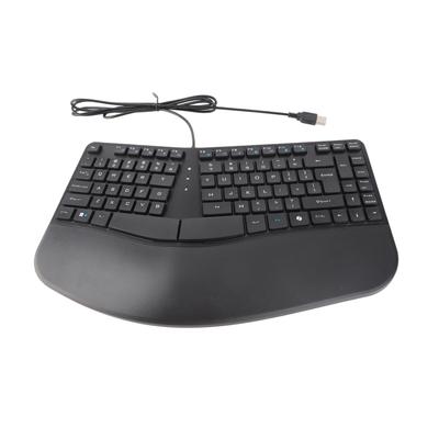 Ergonomic Keyboard 87 Keys Comfortable Wired Split Arch Keyboard with Palm Rest for Business