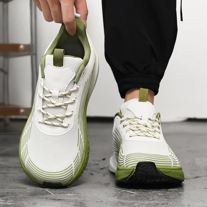 Men's wide-palm running shoes Four season new breathable soft-sole non-slip racing casual sports shoes thick-sole speed sneakers