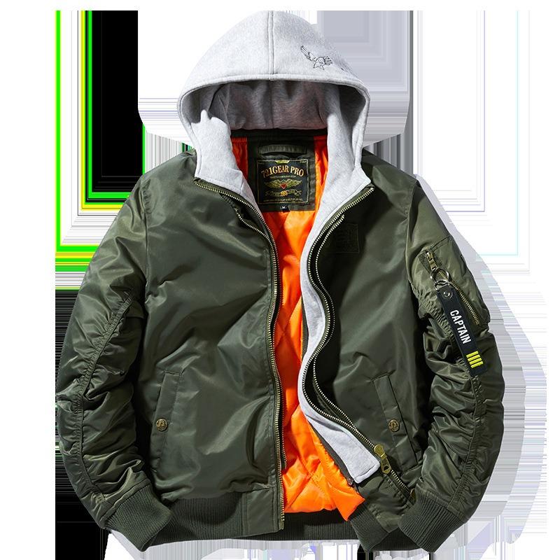 Herbst Winter Bomber Jacke Männlichen Baseball Anzug Verdickt Werkzeug Kurze Lose Outdoor Baumwolle Jacke