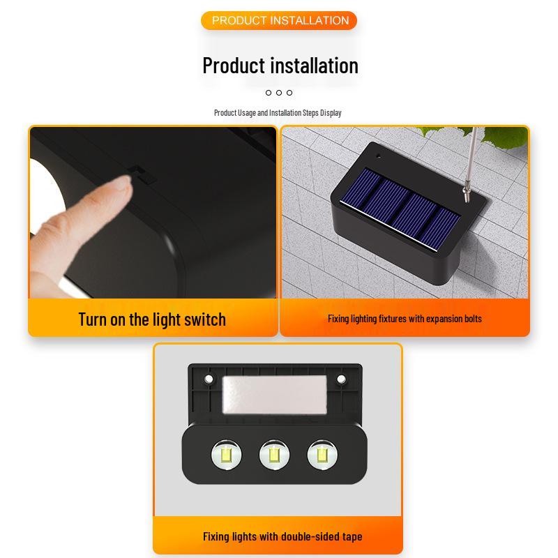 Outdoor LED Solar Step and Stair Lights for Garden, Hallway, or Courtyard.