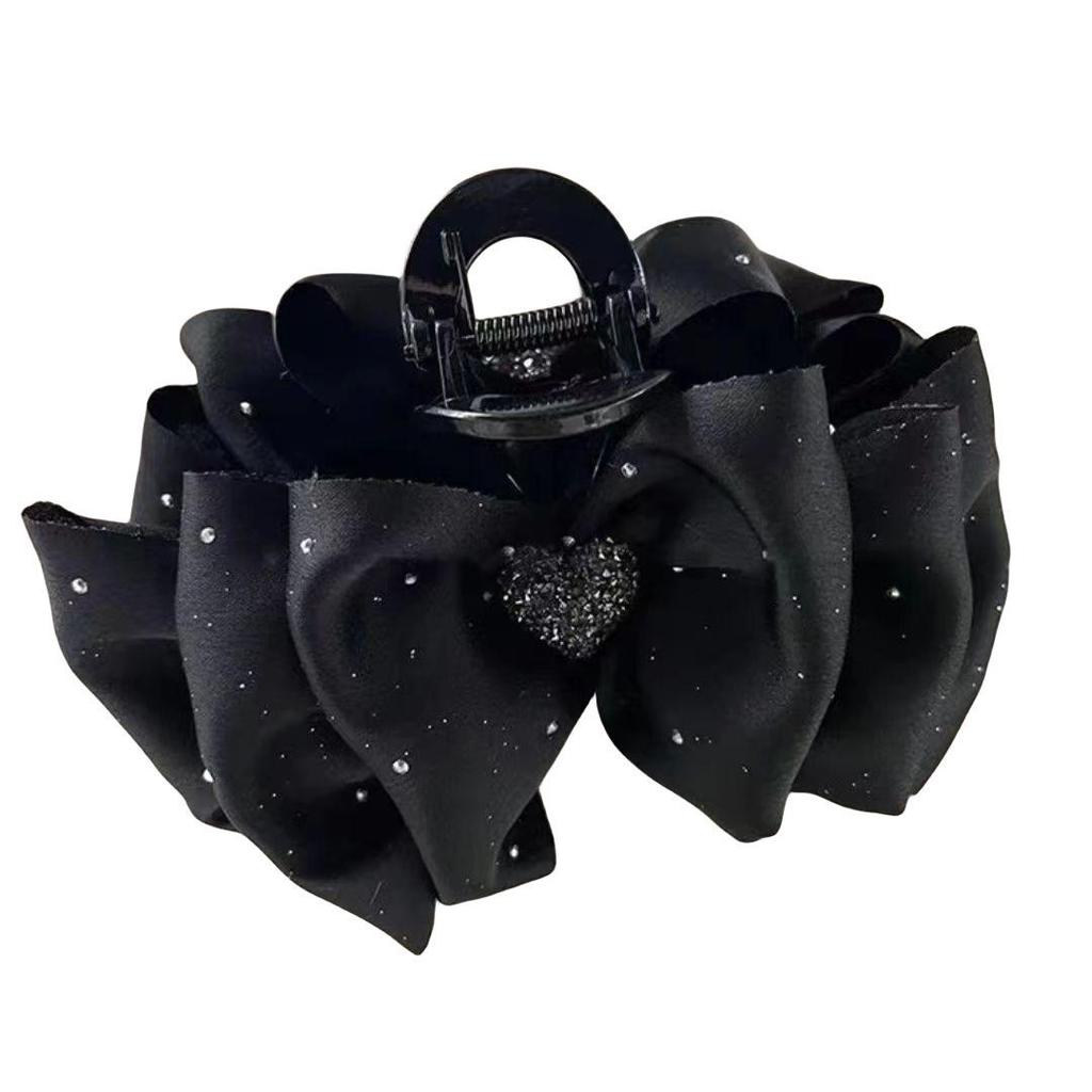 Luxury Starry Sky Rhinestone Bow Hair Clip - Volumizing Shark Clip Accessory