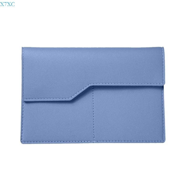 

X7XC Leather Coin Purse Holder Cash Holder Credit Card Card Holder синий