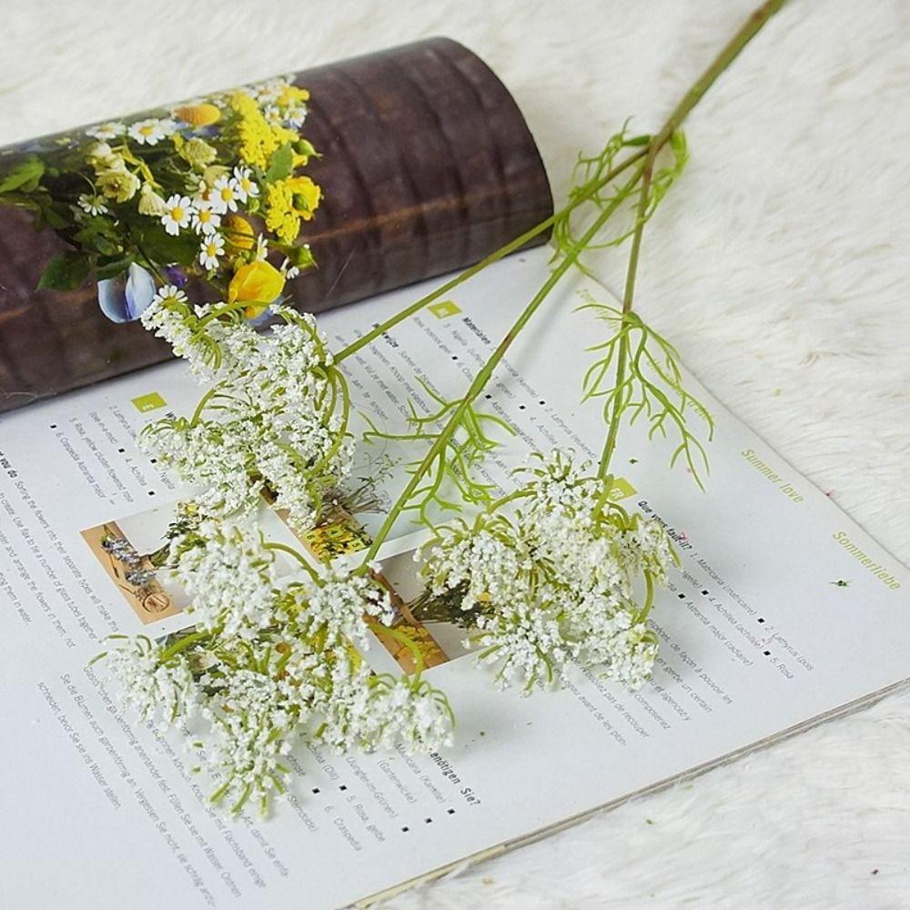 Home Decoration Plastic Artificial Lace Flower Flexible Handmade Lace Flowers Non-fading 3 Heads Lace Flower Bouquet Party