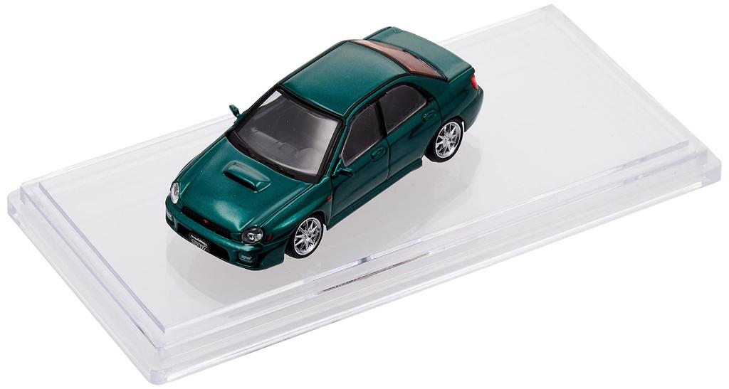 BM CREATIONS Scale Subaru Impreza WRX 2001 Custom Green JDM LHD Finished Model 1/64 (64B0071)