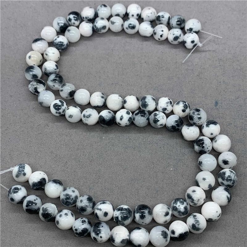 Naturstein Edelstein Schwarz Gelb Grün Weiß Pulver Persische Jade Kugel Lose Perlen 6/8/10mm DIY Armband Zubehör