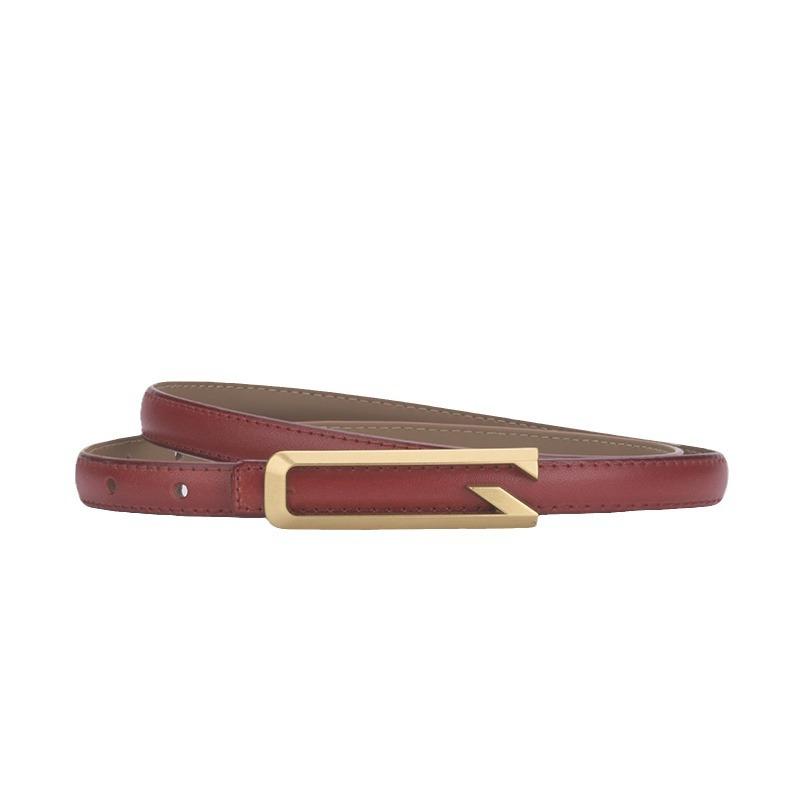 New Waist Belt Women's Buckle Casual Versatile Leather Belt Fashionable Korean Versatile Decoration with Jeans Belt