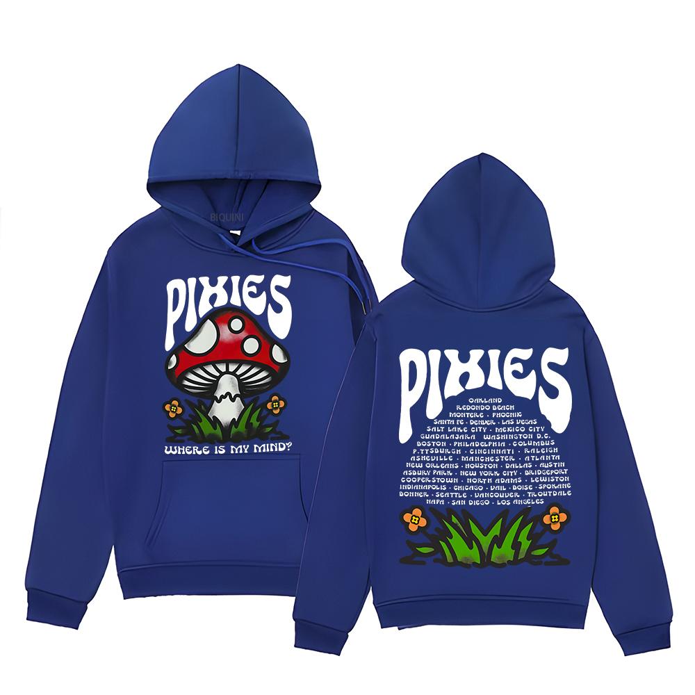 Vintage Hoodie Pixies Mind Shroom Sweatshirt Unisex Versatile Clothing Y2K High Street Pullovers Hooded Where Is My Mind
