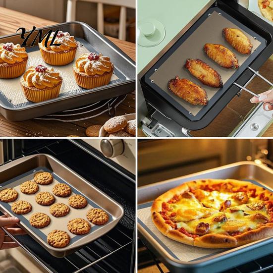 Baking Mats with Snap Buttons Transformable Snap?Up Silicone Mat, Multi?Purpose Food Tray, Heat?Resistant Mat for Oven Dough Rolling Roasting