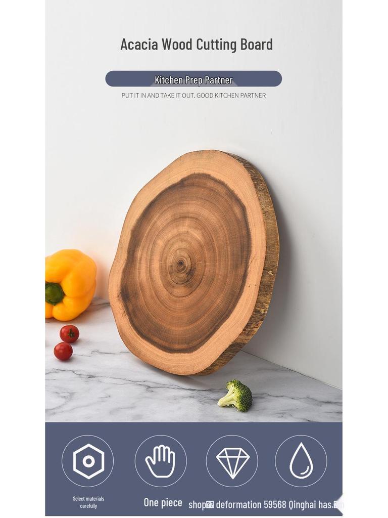 Creative Solid Wood Acacia Chopping Board - Original Natural Cut for Fruits