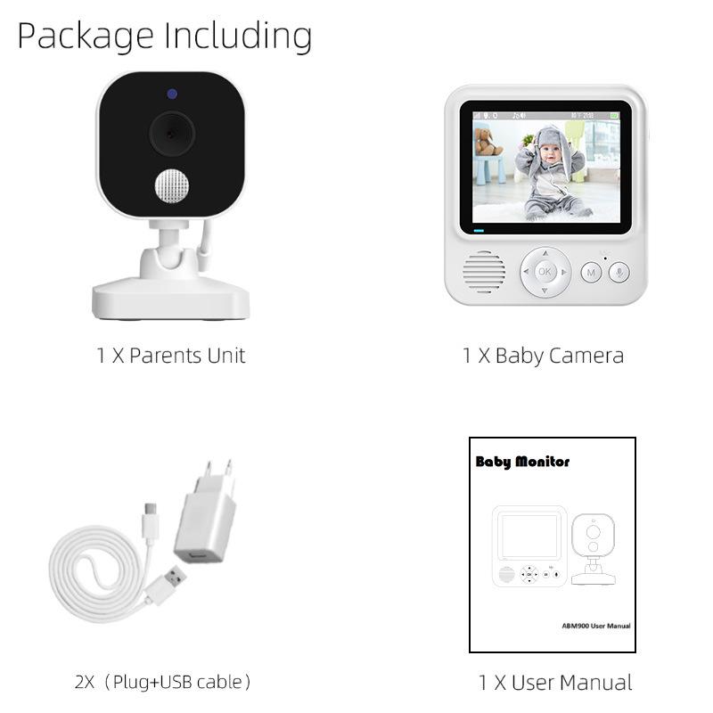 2.8" 720P Baby Monitor with Two-Way Intercom