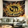 Custom Name BSC Young Boys Printed Tapestry – Wall Hanging for Bedrooms, Dorms, and Home Decor