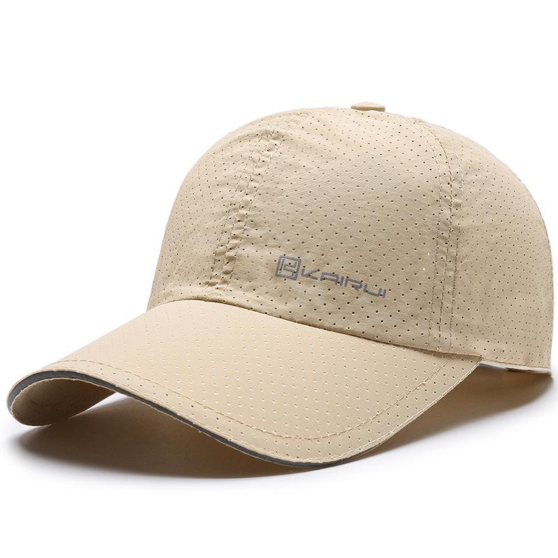 Men's Mesh Quick-Dry Baseball Cap - Breathable Sun Protection with Reflective Sandwich Brim Duckbill Hat.