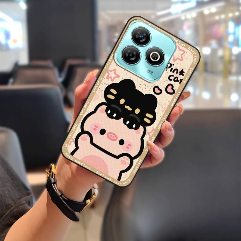 Wstrząsoodporne Wytrzymałe Etui na Telefon Dla ZTE Blade A75 4G/Z2359 Zwierzęta Kreskówka Saszetka na Telefon Słodka Tylna Pokrywa Pełne owinięcie Miękkie etui