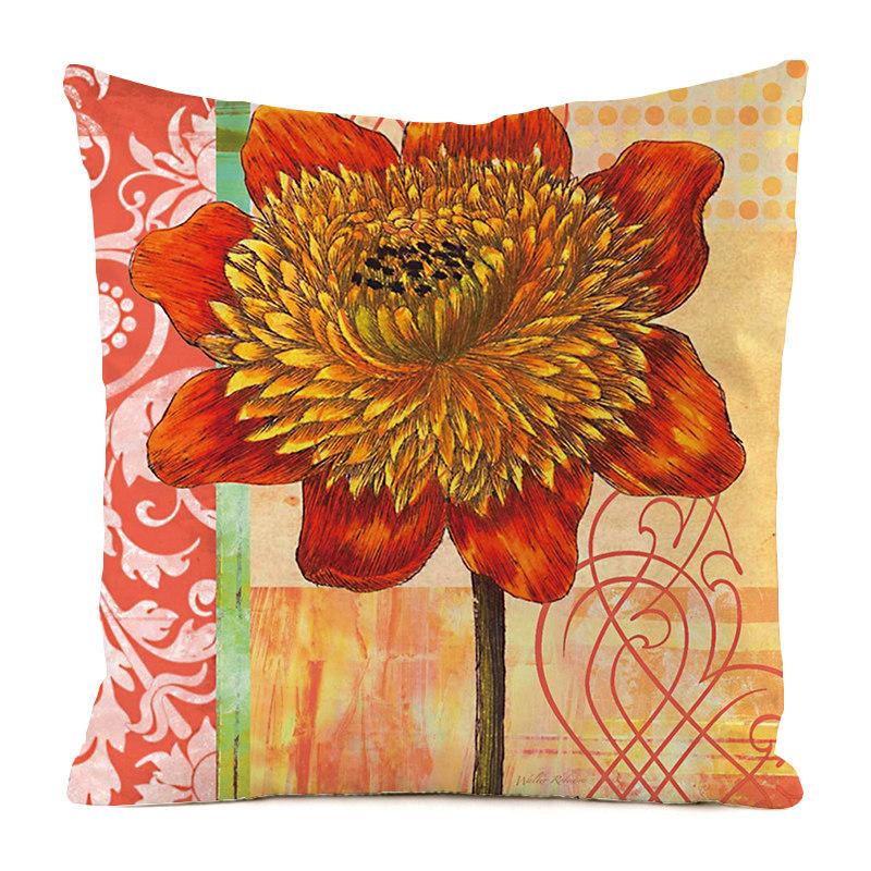 Heimdeko Bunte Blumen- und Schmetterlingsdruck Kissenbezüge Muster Kissenbezug Geeignet für Sofa Schlafzimmer Auto Kissenbezug