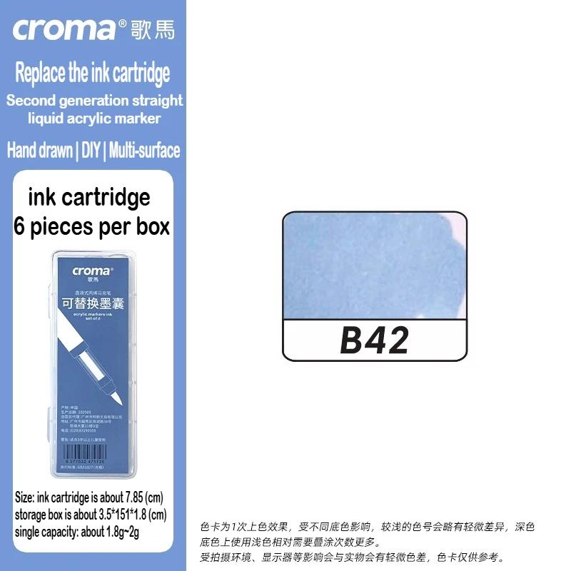 Croma 160/24 Color Replaceable Ink Refill Liquid Soft Tip Acrylic Marker Non Toxic Waterproof School Office Supplies Stationery