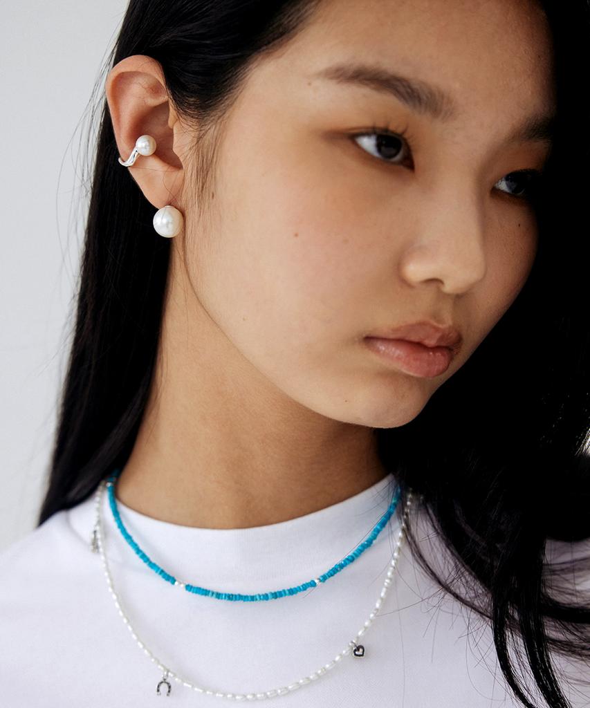 Marta White Pearl Earring