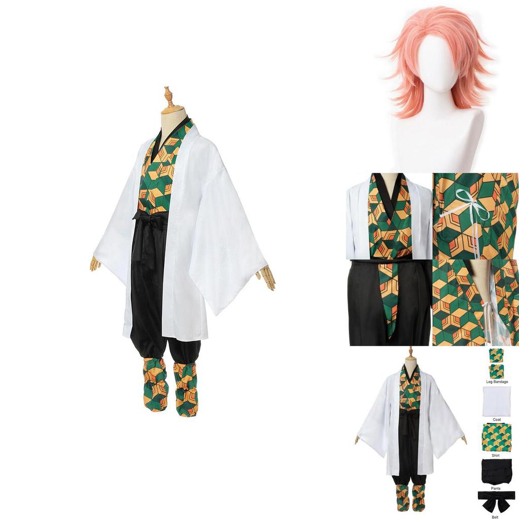 Premium Demon Slayer Kimetsu No Yaiba Sabito Cosplay Costume Stylish Breathable Kimono Outfit